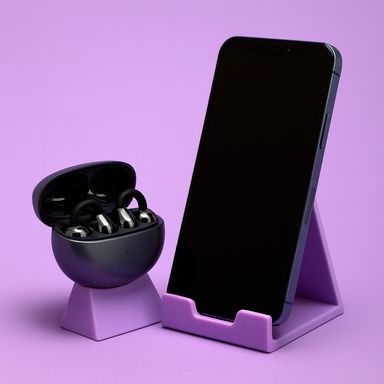 Audífonos inalámbricos con estuche de carga little planet gris oscuro -  Miniso