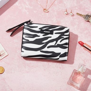 Cartera para mujer tipo animal print sintética 13x9x2 cm cebra -  Miniso