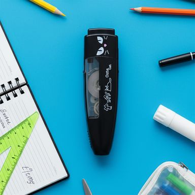 Cinta correctora retráctil black cat sintética negra -  Miniso