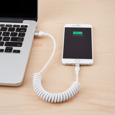 Cable de carga rápida y datos macaron sintético blanco 120 cm usb a lightning -  Miniso