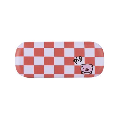 Estuche para lentes sintético naranja 16.5x3.5x7 cm cerdito -  Miniso