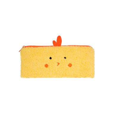 Cartuchera poliéster amarilla 22x10 cm pollito -  Miniso