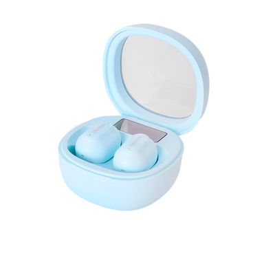 Audífonos inalámbricos con estuche de carga tipo buds sintéticos azules -  Miniso