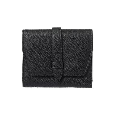 Cartera para mujer tipo piel sintética negra 12x15x3 cm -  Miniso