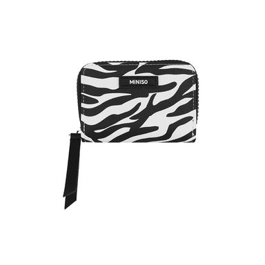 Cartera para mujer estampado animal print sintética blanca 11x8x3 cm -  Miniso