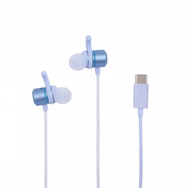 Audífonos de cable tipo c azul claro 120 cm -  Miniso