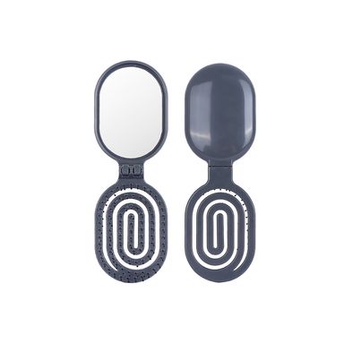 Cepillo de ventilación con espejo compacto sintético gris -  Miniso