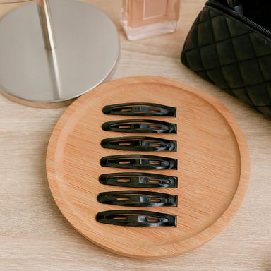 Set pasadores para cabello metálicos negros 8 piezas -  Miniso