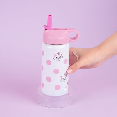 Termo con tapa enroscable blanco 550 ml marie disney -  Disney