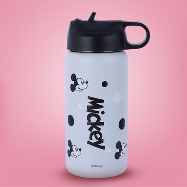 Tomatodo con tapa enroscable acero inoxidable blanco 550 ml mickey mouse disney -  Disney