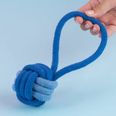Juguete de cuerda para mascotas textil azul -  Miniso