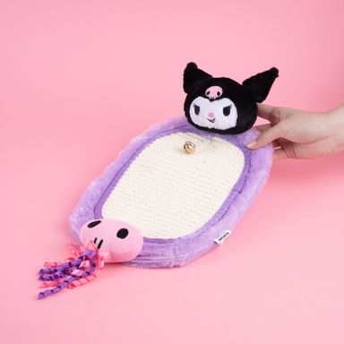 Tapete para gato tipo rascador 70% poliéster, 29% sisal, 1% polietileno morado kuromi sanrio -  Sanrio