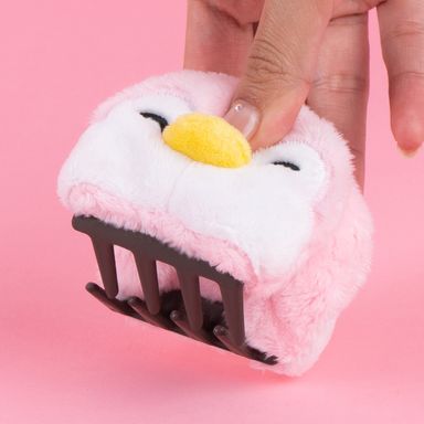 Pinza para cabello afelpada rosa 9x6 cm sra. miniso -  Mini Family