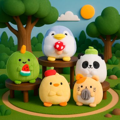 Peluche yummy yummy felpa multicolor 9x8.3 cm -  Mini Family