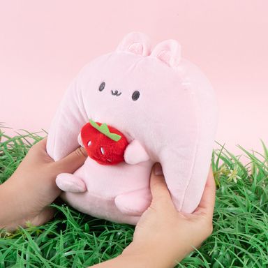 Peluche con fresa felpa rosa conejita -  Mini Family