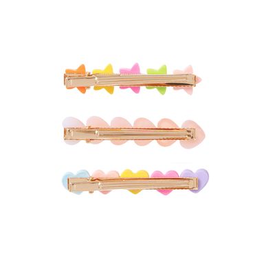 Set broches para cabello corazones & estrellas sintéticos multicolor 3 piezas -  Miniso