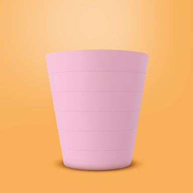 Tacho de basura minimalista sintético rosa 16x25 cm -  Miniso