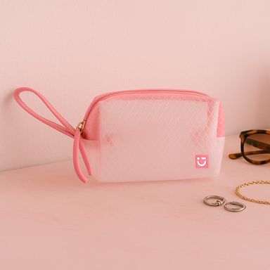 Monedero sintético rosa 12x7x6 cm -  Miniso