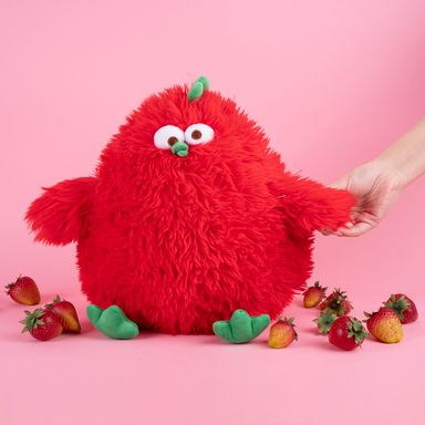 Peluche felpa plumas rojas 23x38 cm dundun -  Miniso