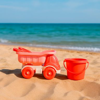 Juguete para playa vehículo con herramientas sintético coral 4 piezas -  Miniso