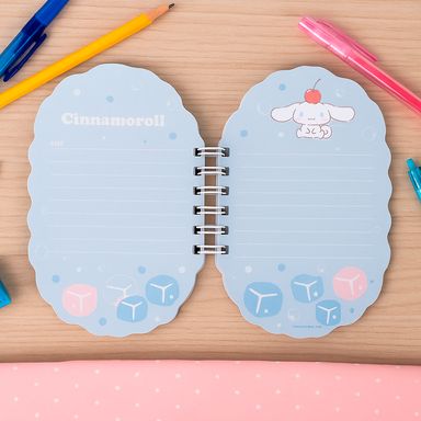 Mini libreta de espiral con lapicero azul 9.8x17.2 cm 90 hojas rayas cinnamoroll sanrio -  Sanrio