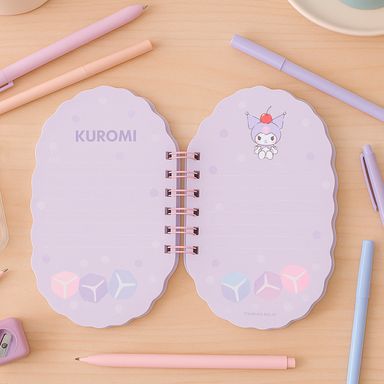 Mini libreta de espiral con lapicero morado 9.8x17.2 cm 90 hojas rayas kuromi sanrio -  Sanrio
