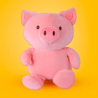 Peluche felpa rosa 22x15 cm cerdito -  Mini Family