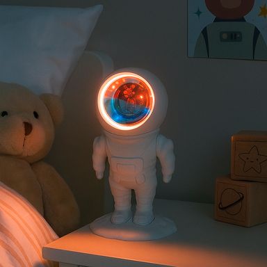 Proyector de luz sintético blanco 6.7x6.8x12.2 cm astronauta -  Miniso
