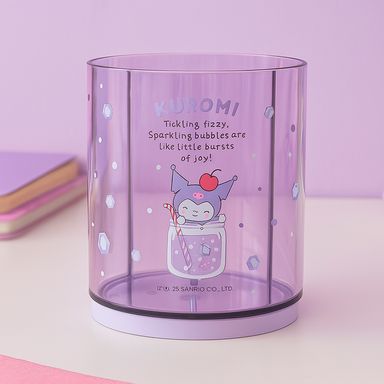 Organizador de escritorio portalápices giratorio plástico morado 10.2x11 cm kuromi sanrio -  Sanrio