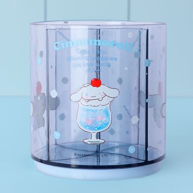 Organizador de escritorio portalápices giratorio plástico azul 10.2x11 cm cinnamoroll sanrio -  Sanrio
