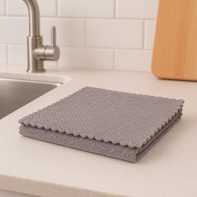 Set toallas de cocina absorbentes textiles multicolor 25x25 cm 4 piezas -  Miniso