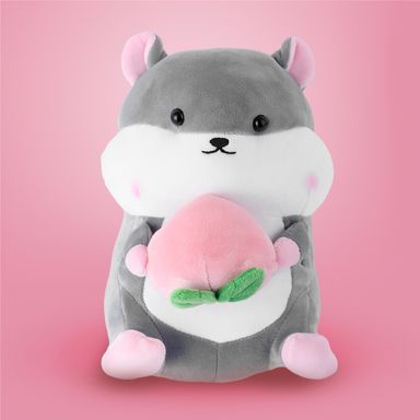 Peluche con melocotón felpa 18x25 cm hámster -  Miniso