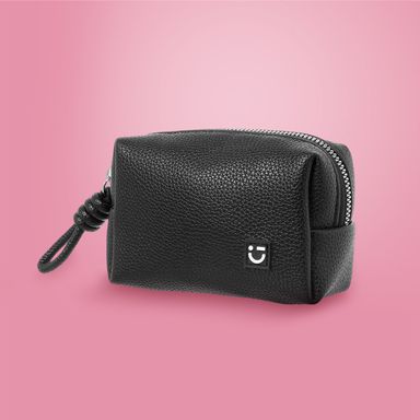 Monedero sintético negro 12x5x8 cm -  Miniso