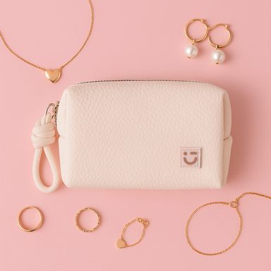 Monedero minimalista sintético beige 12x5x8 cm -  Miniso