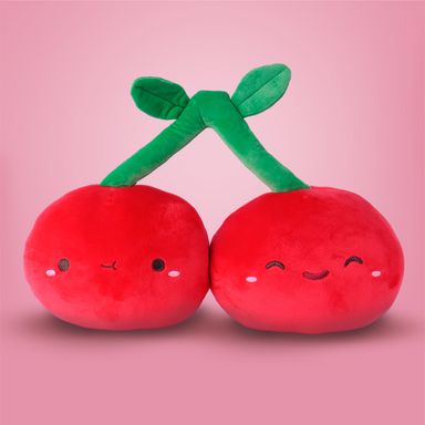 Peluche felpa rojas 37x27 cm cerecitas -  Miniso