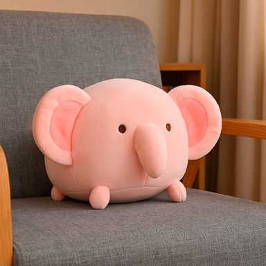 Peluche de la suerte felpa rosa 24x19 cm elefante -  Mini Family