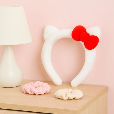 Vincha afelpada textil blanca hello kitty sanrio -  Sanrio