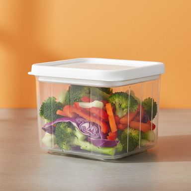 Taper de alimentos de plástico blanco 250 ml -  Miniso