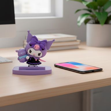 Soporte para celular de escritorio sintético morado kuromi sanrio -  Sanrio