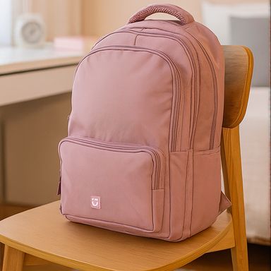 Mochila casual textil rosa 42x28x13 cm -  Miniso