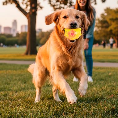 Juguete para mascotas con luz sintético amarillo -  Miniso