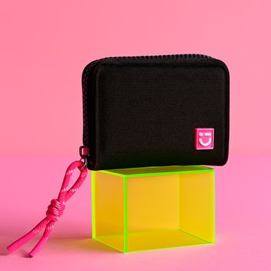 Monedero casual textil negro 11x8x3 cm -  Miniso