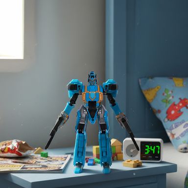 Juguete transformable dragon force azul 19.5x11.5 cm robot lobo -  Miniso