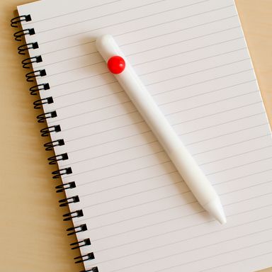 Lapicero retráctil de gel con silicona antideslizante blanca 0.5 mm tinta negra -  Miniso