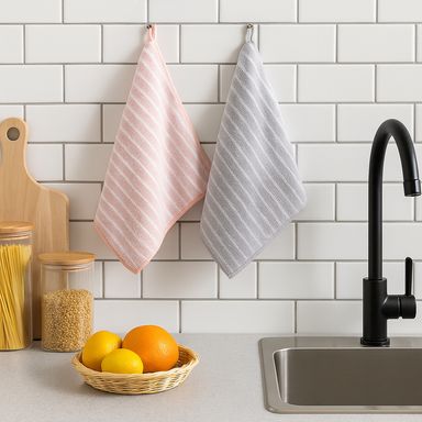 Set paños de limpieza 100% poliéster multicolor 30x30 cm 3 piezas -  Miniso