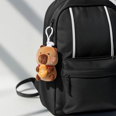 Llavero felpa café 9 cm mimi bara -  Mini Family