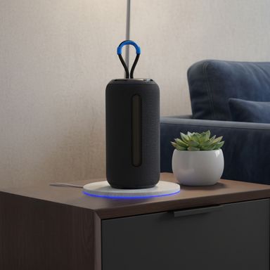 Parlante inalámbrico portátil sintética gris -  Miniso