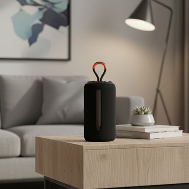 Parlante inalámbrico portátil sintética negra -  Miniso