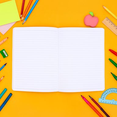 Libreta pasta suave amarillo 14.8x21 cm rayas 96 hojas -  Miniso