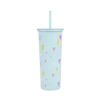 Tomatodo con tapa y sorbete sweet funk acero inoxidable verde aqua 800 ml -  Miniso